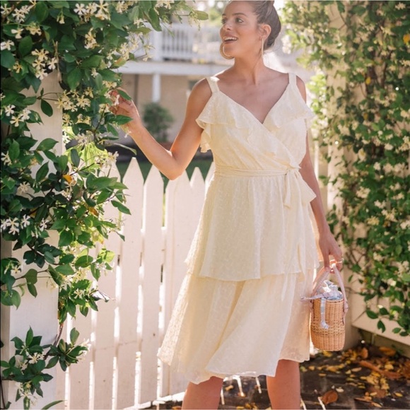 Gal Meets Glam Helena Eyelet Dress in Sunshine - Picture 2 of 11